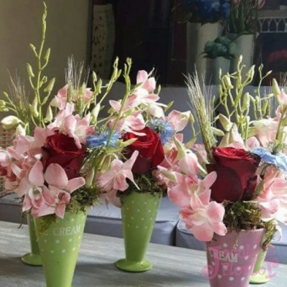 Aranjament cupa de inghetata