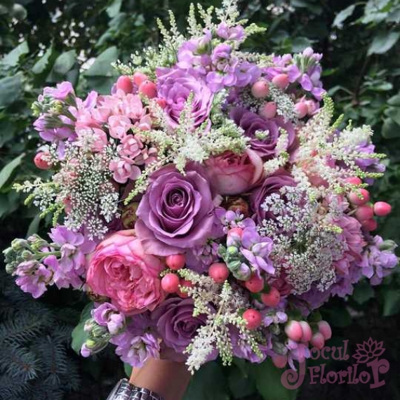 Buchet lila si roz