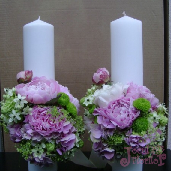 Lumanari bujori roz