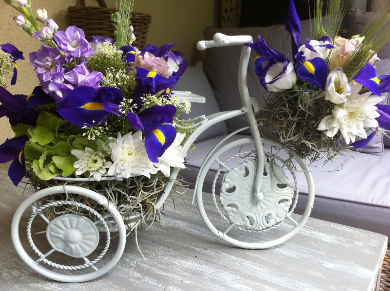 Bicicleta cu flori
