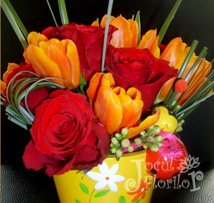 Lalele si trandafiri