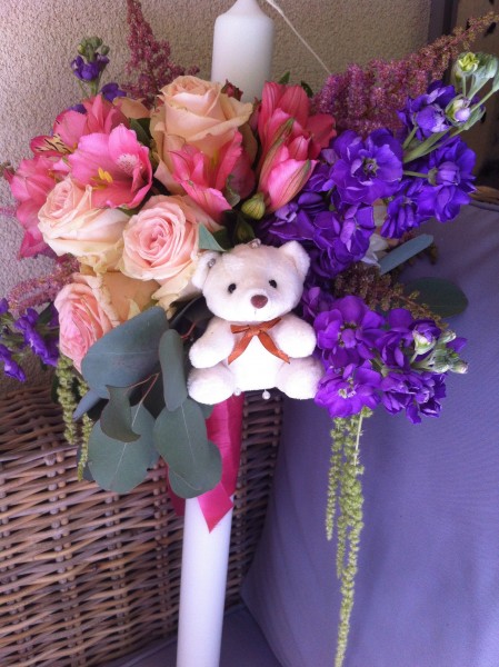 Lumanare botez fetita