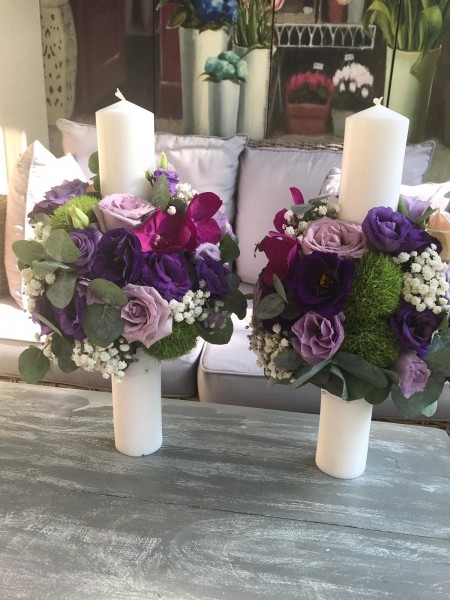 Lumanari lila si mov