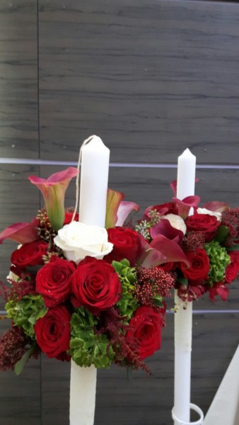 Lumanari trandafiri grena si cale